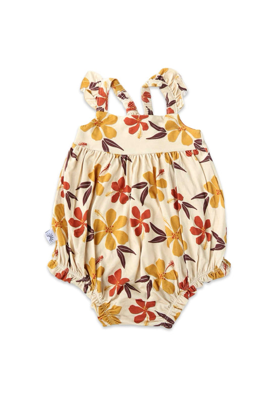Bubble Romper - Autumn Hibiscus