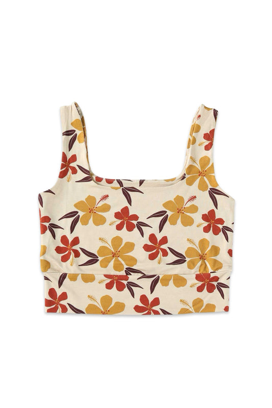 Women's Crop Tank - Autumn Hibiscus