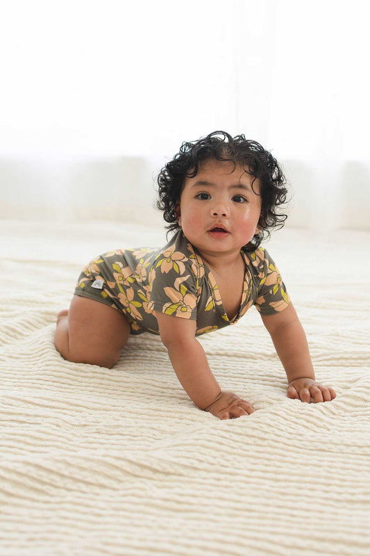 Short Sleeve Onesie - Island Orchid