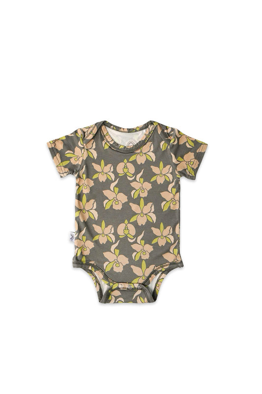Short Sleeve Onesie - Island Orchid