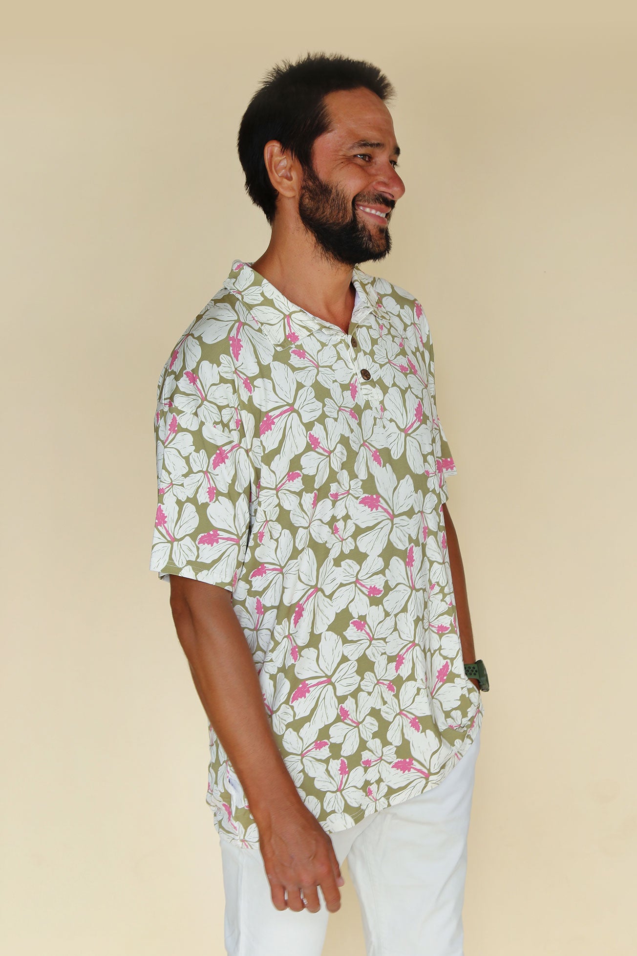 Men's Polo Shirt - Hiblisscus