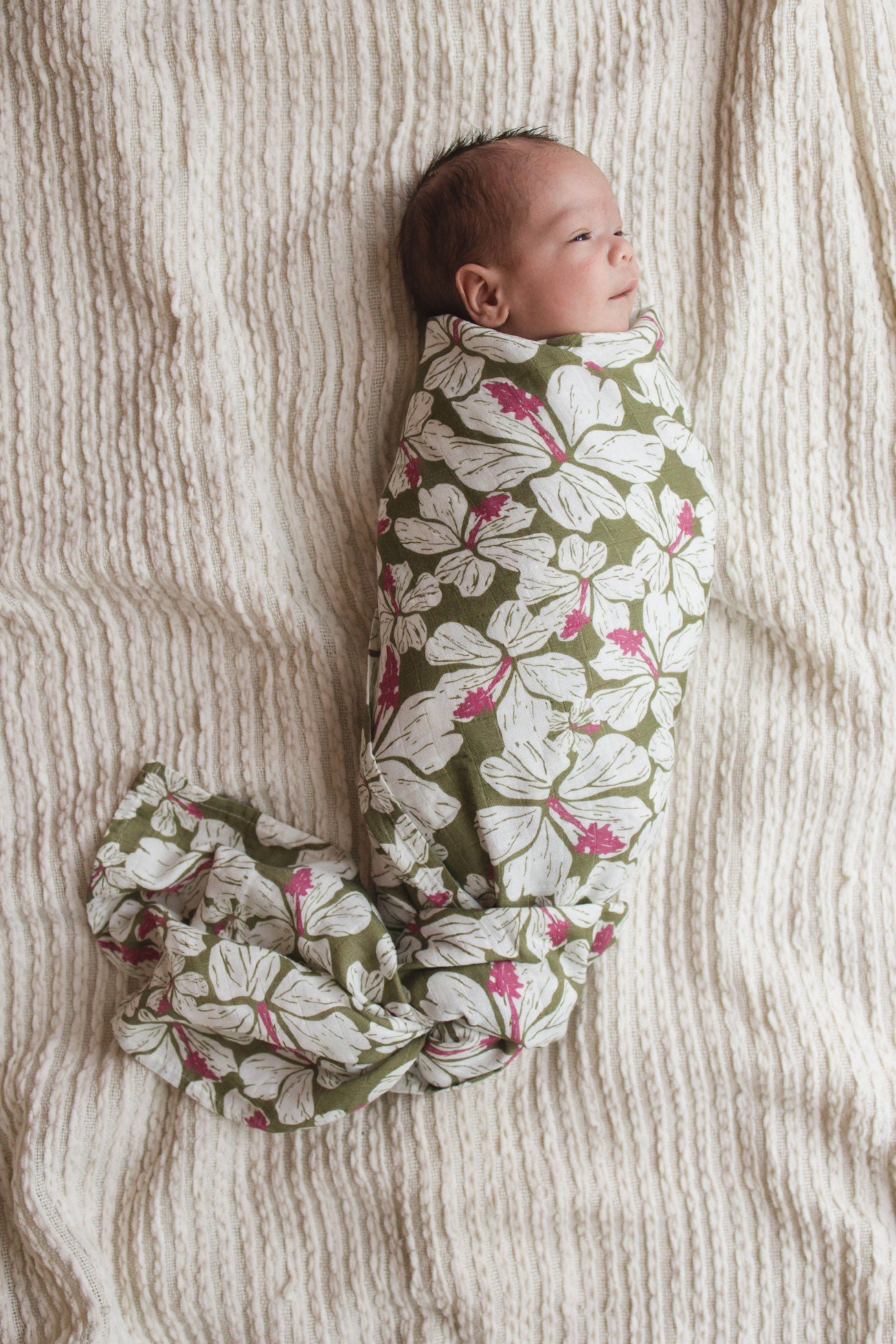 Muslin Swaddle Blanket - Hiblisscus