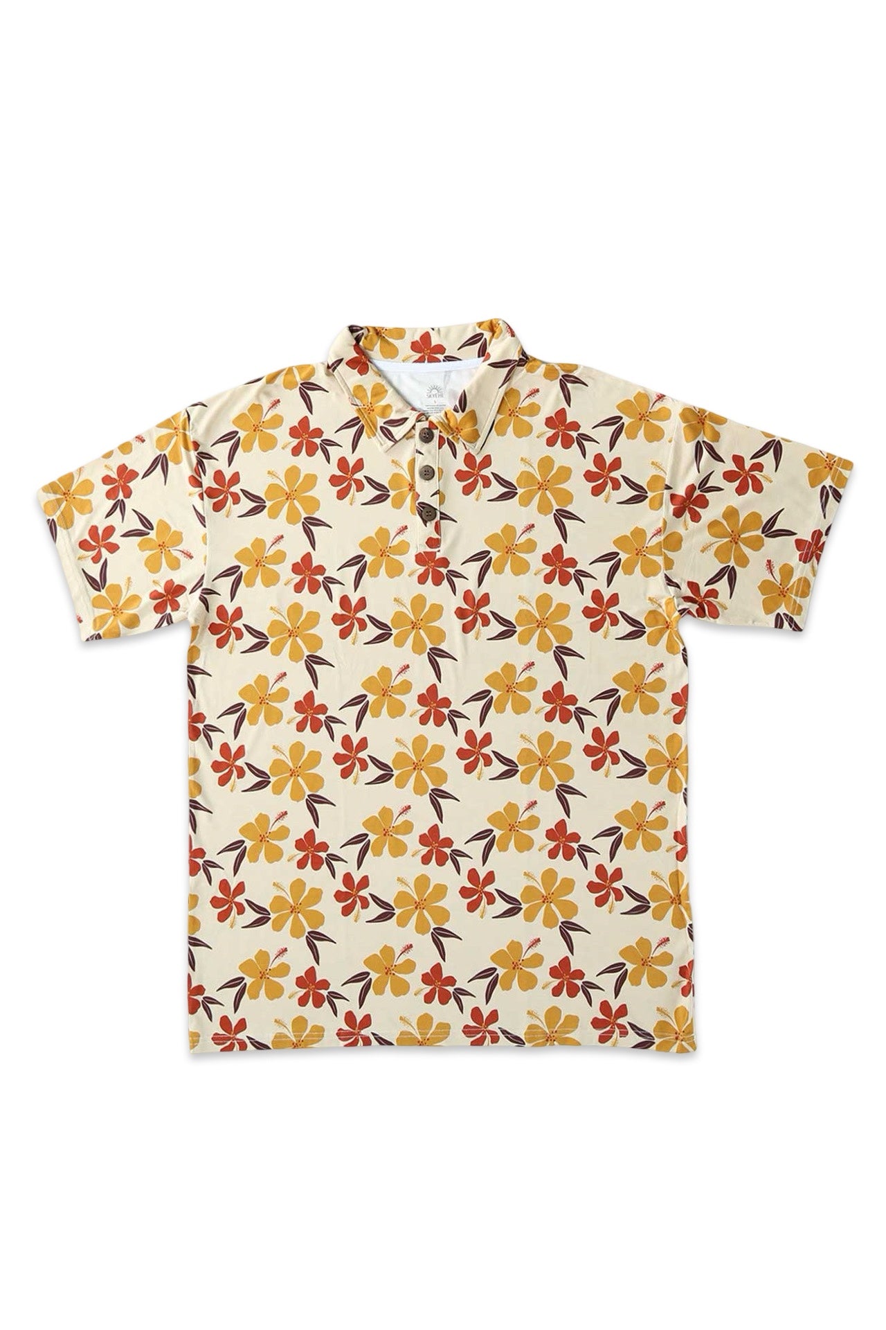 Men's Polo Shirt - Autumn Hibiscus