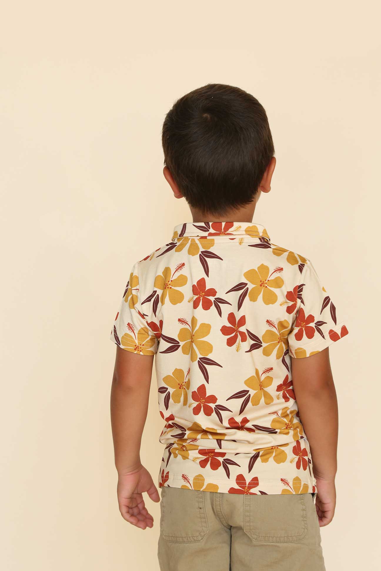 Polo Shirt - Autumn Hibiscus