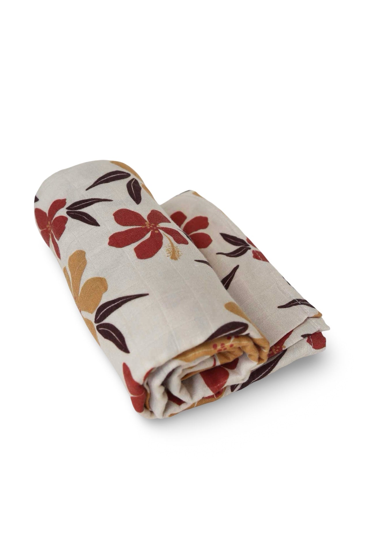 Muslin Swaddle Blanket - Autumn Hibiscus