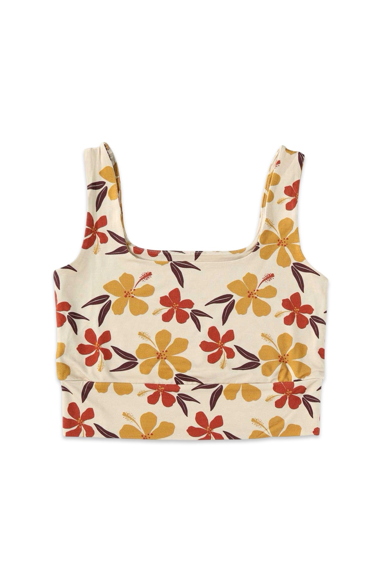 Women's Crop Tank - Autumn Hibiscus