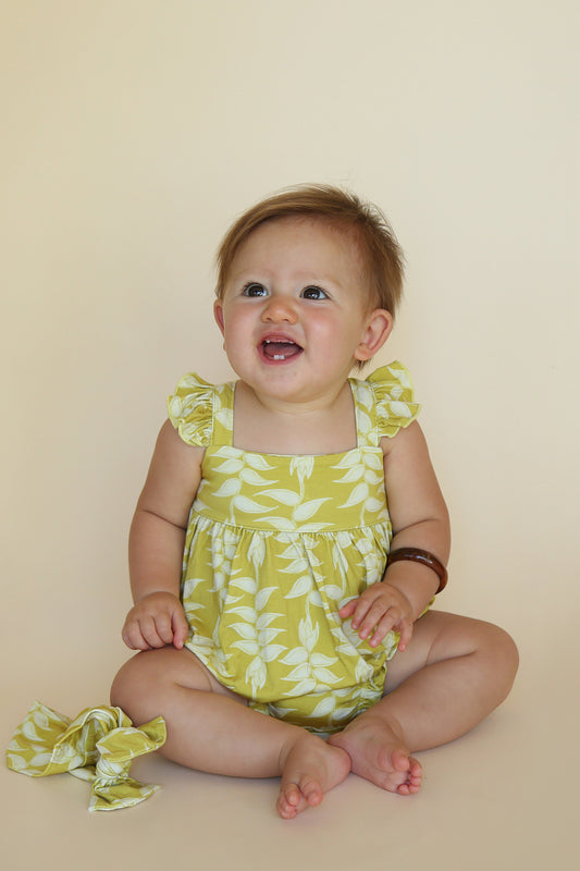 Bubble Romper - Electric Heliconia