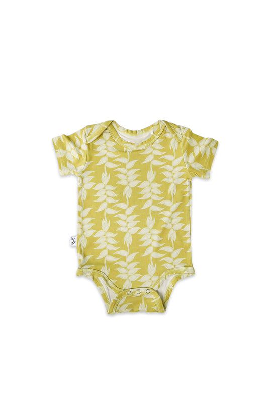 Short Sleeve Onesie - Electric Heliconia