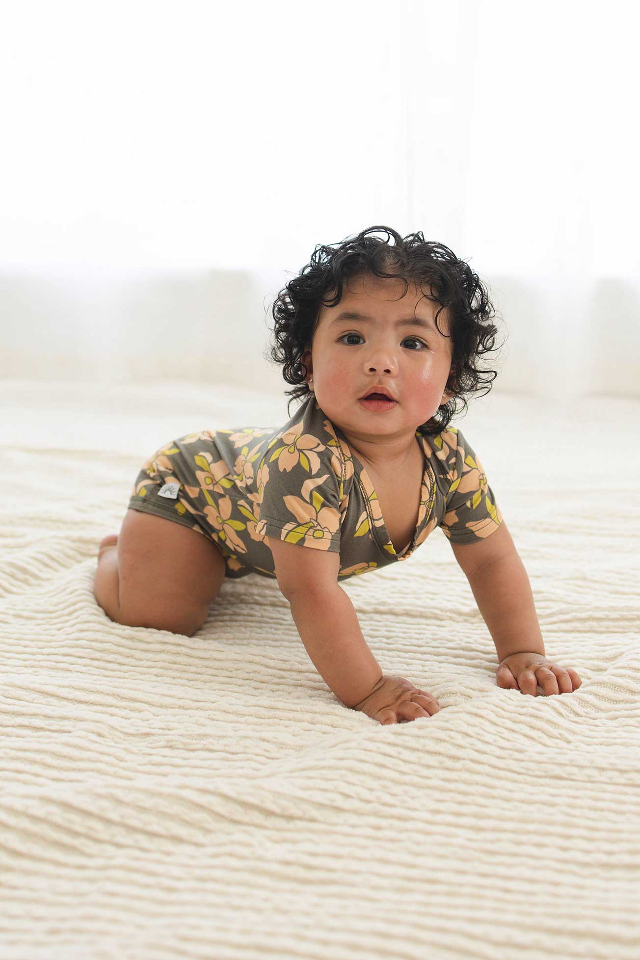 Short Sleeve Onesie - Island Orchid