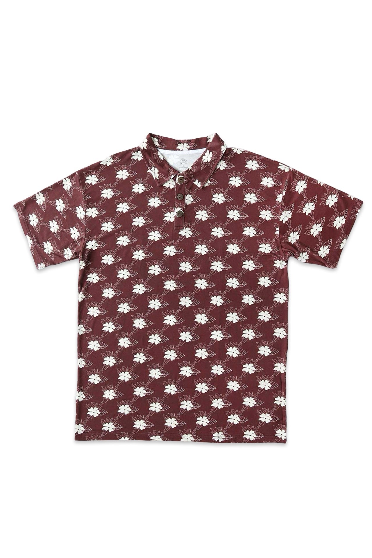 Men's Polo Shirt - Mocha Bloom