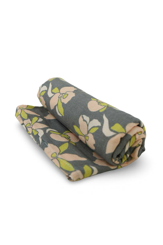 Muslin Swaddle Blanket - Island Orchid
