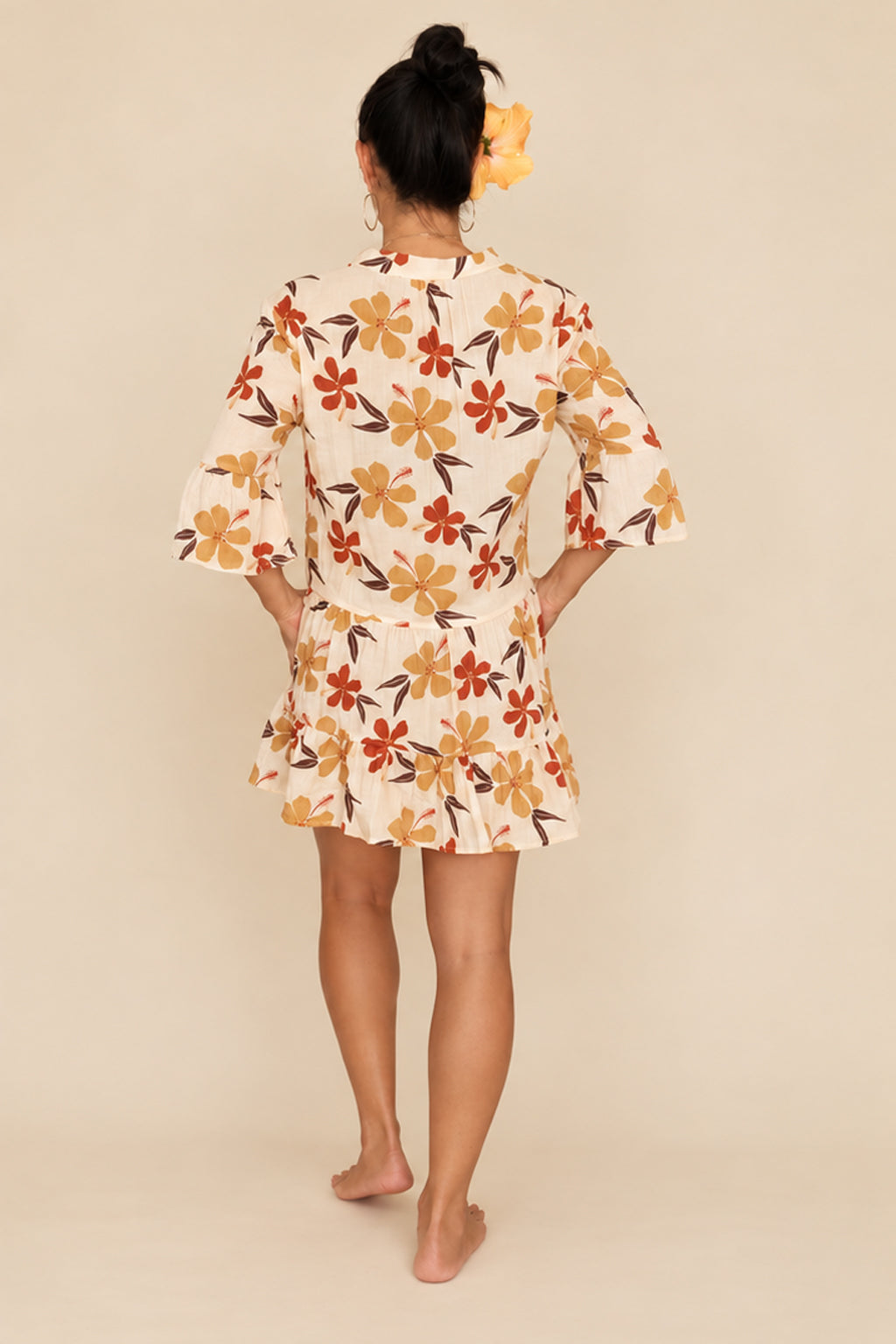 Women's Isla Mini Dress - Autumn Hibiscus