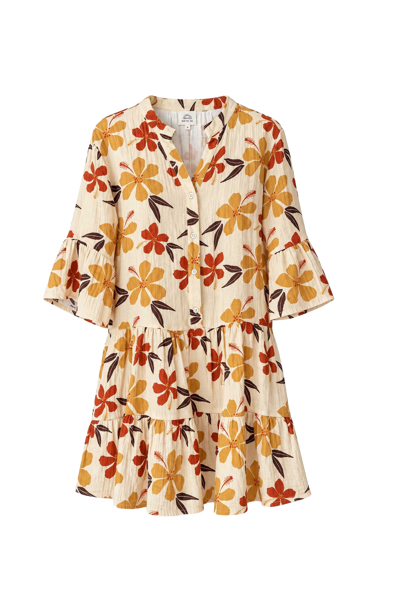Women's Isla Mini Dress - Autumn Hibiscus